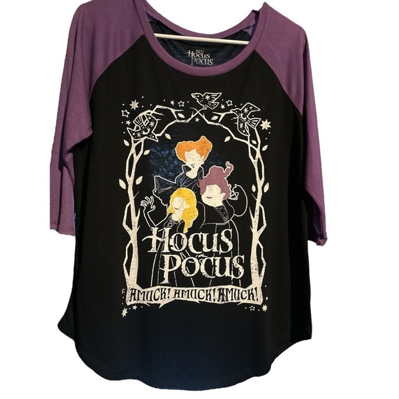 Disney Hocus Pocus Long Sleeve Tee - Black and Purple - Picture 2 of 3